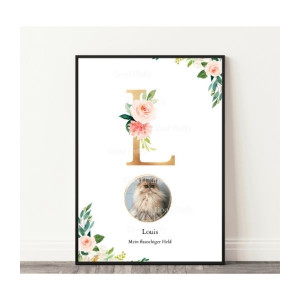 Poster Buchstabe mit Haustierfoto